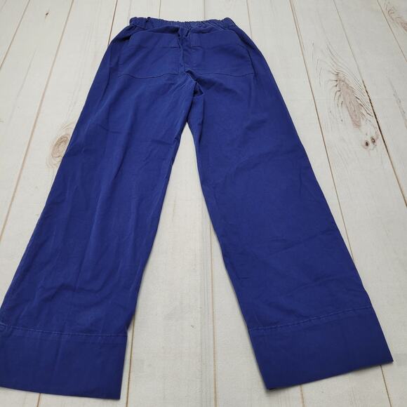 Everlane Easy pants blue elastic pull on straight leg organic cotton - Picture 8 of 9